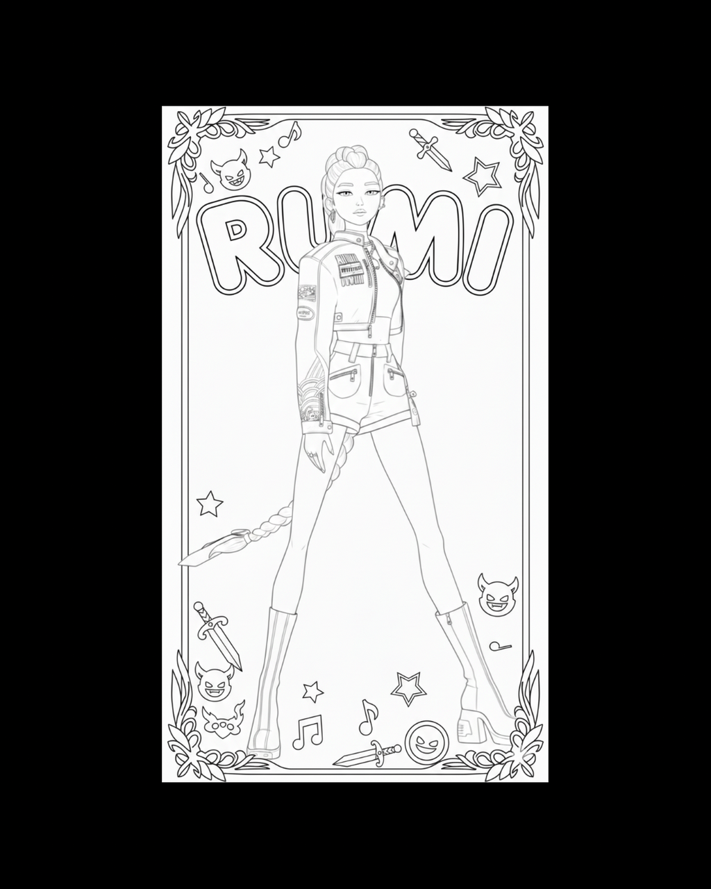 Free Rumi colouring page