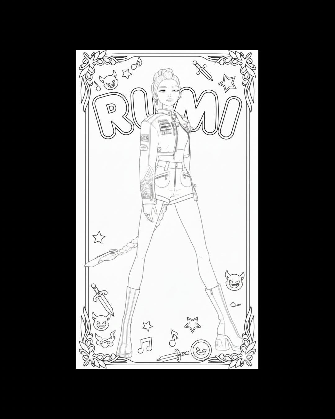 Free Rumi colouring page